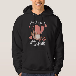 Gewoon een meisje die houdt van Pugs Classic T-Shi Hoodie