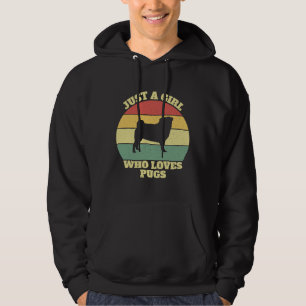 Gewoon een meisje die houdt van pugs pug meisjes k hoodie