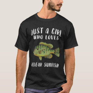 Gewoon een meisje die houdt van rear zonnevis visl t-shirt