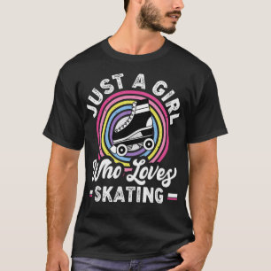 Gewoon een meisje die houdt van rolschaatsen grapp t-shirt