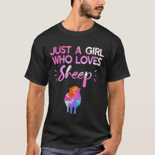 Gewoon een meisje die houdt van schapen grappig di t-shirt