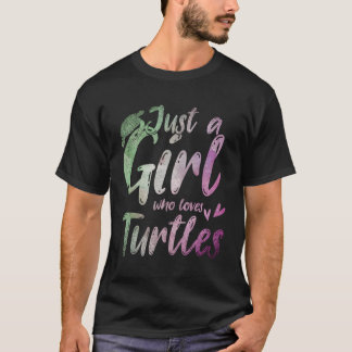 Gewoon een meisje die houdt van schildpadden Diere T-shirt