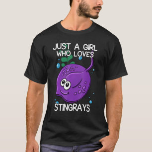 Gewoon een meisje die houdt van Stingrays citeren T-shirt