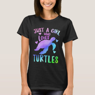 Gewoon een meisje die houdt van Turtles Zee Turtle T-shirt