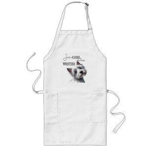 Gewoon een meisje die houdt van Westies Schattige Lang Schort