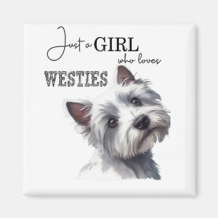 Gewoon een meisje die houdt van Westies Schattige Magneet