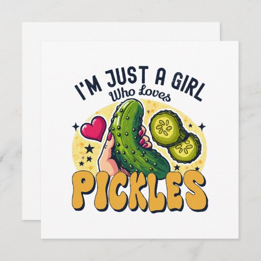 Gewoon een meisje die van augurken houdt - Grappig (Voorkant / Achterkant)