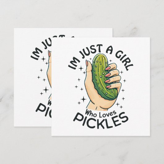 Gewoon een meisje die van augurken houdt - Grappig (Voorkant / Achterkant)