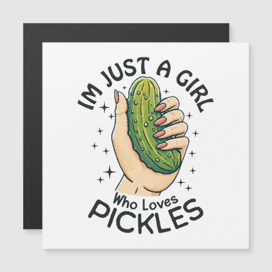 Gewoon een meisje die van augurken houdt - Grappig (Voorkant / Achterkant)
