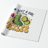 Gewoon een meisje die van augurken houdt - Grappig Cadeaupapier (Uitgerold)