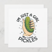 Gewoon een meisje die van augurken houdt - Grappig Kaart (Voorkant / Achterkant)