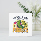 Gewoon een meisje die van augurken houdt - Grappig Kaart (Staand voorkant)