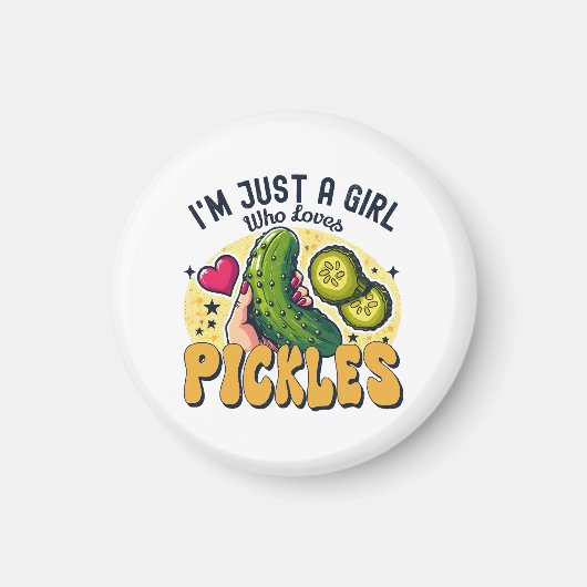 Gewoon een meisje die van augurken houdt - Grappig Magneet (Voorkant)