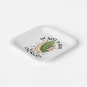 Gewoon een meisje die van augurken houdt - Grappig Papieren Bordje (Gebogen)