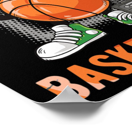 Gewoon een meisje die van basketbal houdt 1 poster (Hoek)