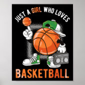 Gewoon een meisje die van basketbal houdt 1 poster (Voorkant)