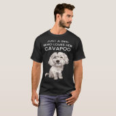 Gewoon een meisje die van haar Cavapoo White Cavap T-shirt (Voorkant volledig)