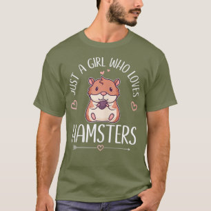 Gewoon een meisje die van hamsters houdt knaagdier t-shirt