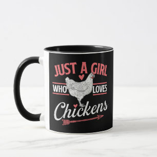 Gewoon een meisje die van kippen houdt - Chicken L Mok