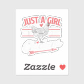 Gewoon een meisje die van kippen houdt - Chicken L Sticker (Vel)