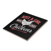 Gewoon een meisje die van kippen houdt - Chicken L Tegeltje (Zijkant)