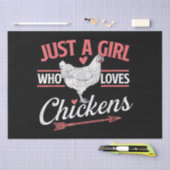 Gewoon een meisje die van kippen houdt - Chicken L Tissuepapier (Craft)