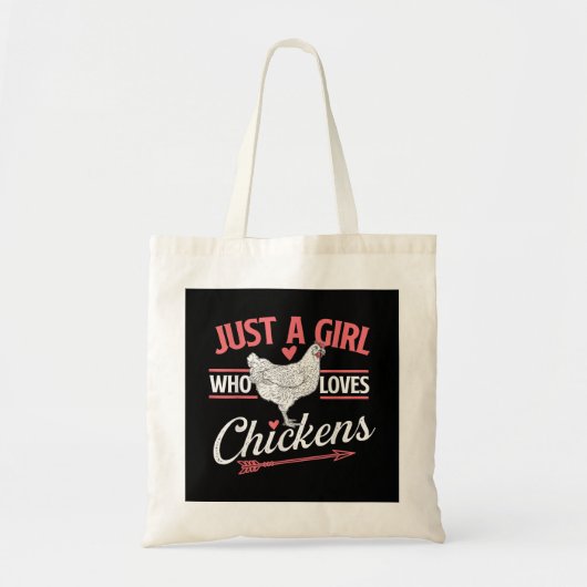 Gewoon een meisje die van kippen houdt - Chicken L Tote Bag (Voorkant)
