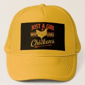 Gewoon een meisje die van kippen houdt - Chicken L Trucker Pet (Voorkant)