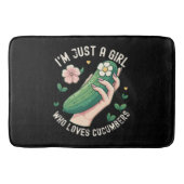 Gewoon een meisje die van komkommers houdt - Grapp Badmat (Voorkant)