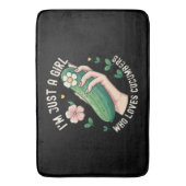 Gewoon een meisje die van komkommers houdt - Grapp Badmat (Voorkant Verticaal)