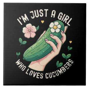 Gewoon een meisje die van komkommers houdt - Grapp Tegeltje