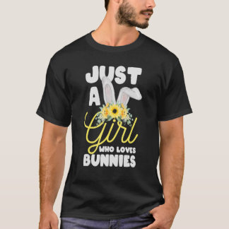 Gewoon een meisje die van konijnenhok houdt t-shirt