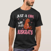 Gewoon een meisje die van muskusratten houdt Retro T-shirt (Voorkant)