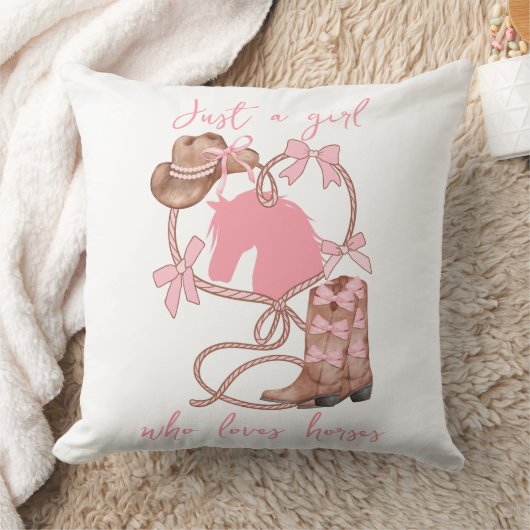 Gewoon een meisje die van paarden houdt, Western,  Kussen (Deken)