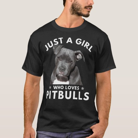Gewoon een meisje die van pitbulls Essential houdt T-shirt (Voorkant)