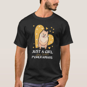 Gewoon een meisje die van Pomeranian houdt voor ee T-shirt