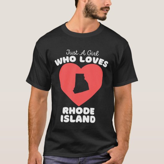 Gewoon een meisje die van Rhode Island houdt Leuke T-shirt (Voorkant)