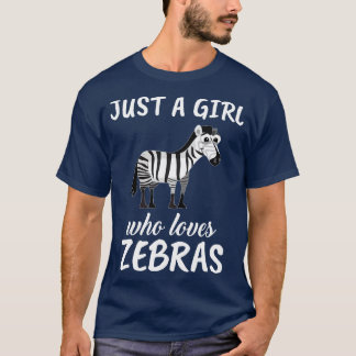 Gewoon een meisje die van Zebra's houdt 2 T-shirt