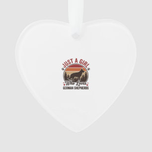 Gewoon Een Meisje Duitse Herdershond Vintage Honde Ornament