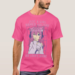 Gewoon een meisje genaamd Aaliyah die van Anime pe T-shirt