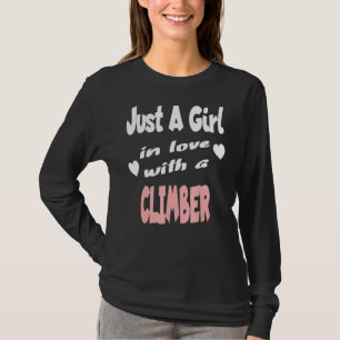 Gewoon een meisje in liefde met een klimmer 2 t-shirt
