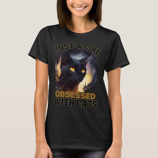 Gewoon een meisje kat T-shirt (Voorkant)