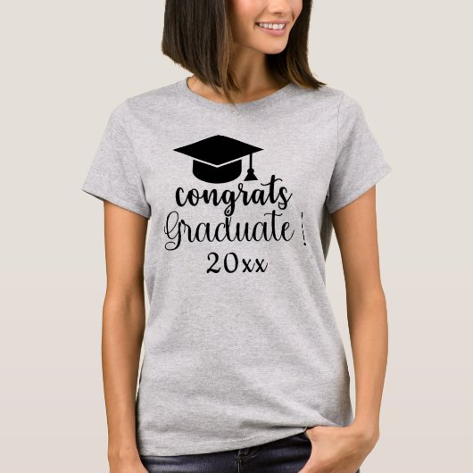 Gewoon een meisje met Afstuderen T-Shirt (Voorkant)