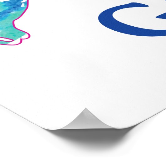 Gewoon een meisje met de naam Hockey Waterverf Poster (Hoek)