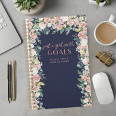 Gewoon een meisje met doelen Floral gepersonalisee Planner