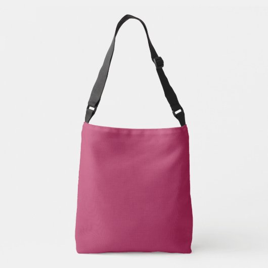 Gewoon een meisje met een magenta en een witte tri crossbody tas (Achterkant)