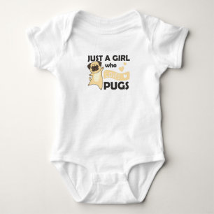 Gewoon een meisje met een pug houdt van Kawaii Romper