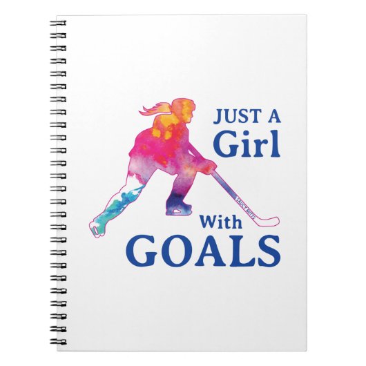 Gewoon een meisje met een Waterverf met een doel-s Notitieboek (Voorkant)