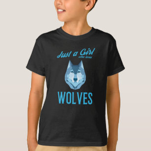 Gewoon een meisje met Wolf Wilderness Wildlife T-shirt