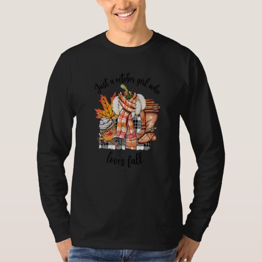 Gewoon een meisje uit de herfst van de Herfst die  T-shirt (Voorkant)